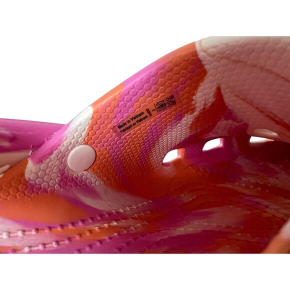 Crocs Girls Marbled Cutie Platform Clogs Size 2 NWOT Papaya Pink & Orange - Picture 11 of 14